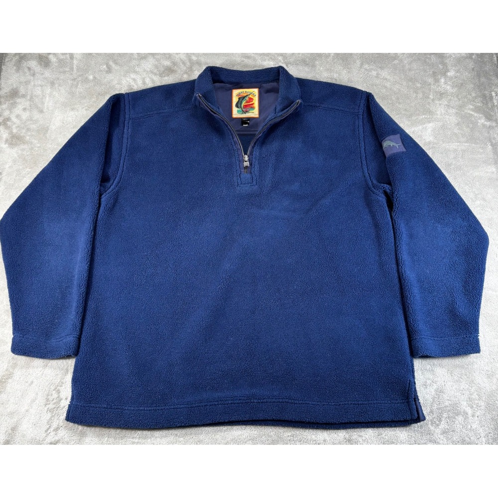 Tommy Bahama Sample Fleece Pullover Mens 2XL XXL Navy‎ Blue Quarter Zip Relax